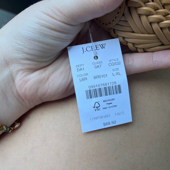 J.Crew Light Brown Braided Belt - Picture 2 of 5